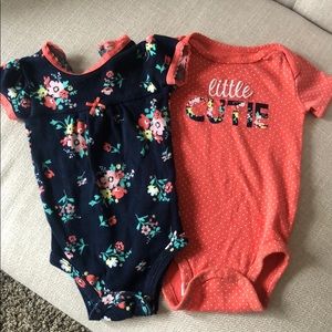 3/$15 Floral infant girl onesies (2)